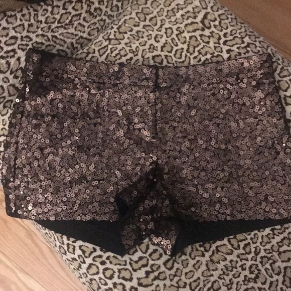 Express Pants - Express bronze sequin shorts